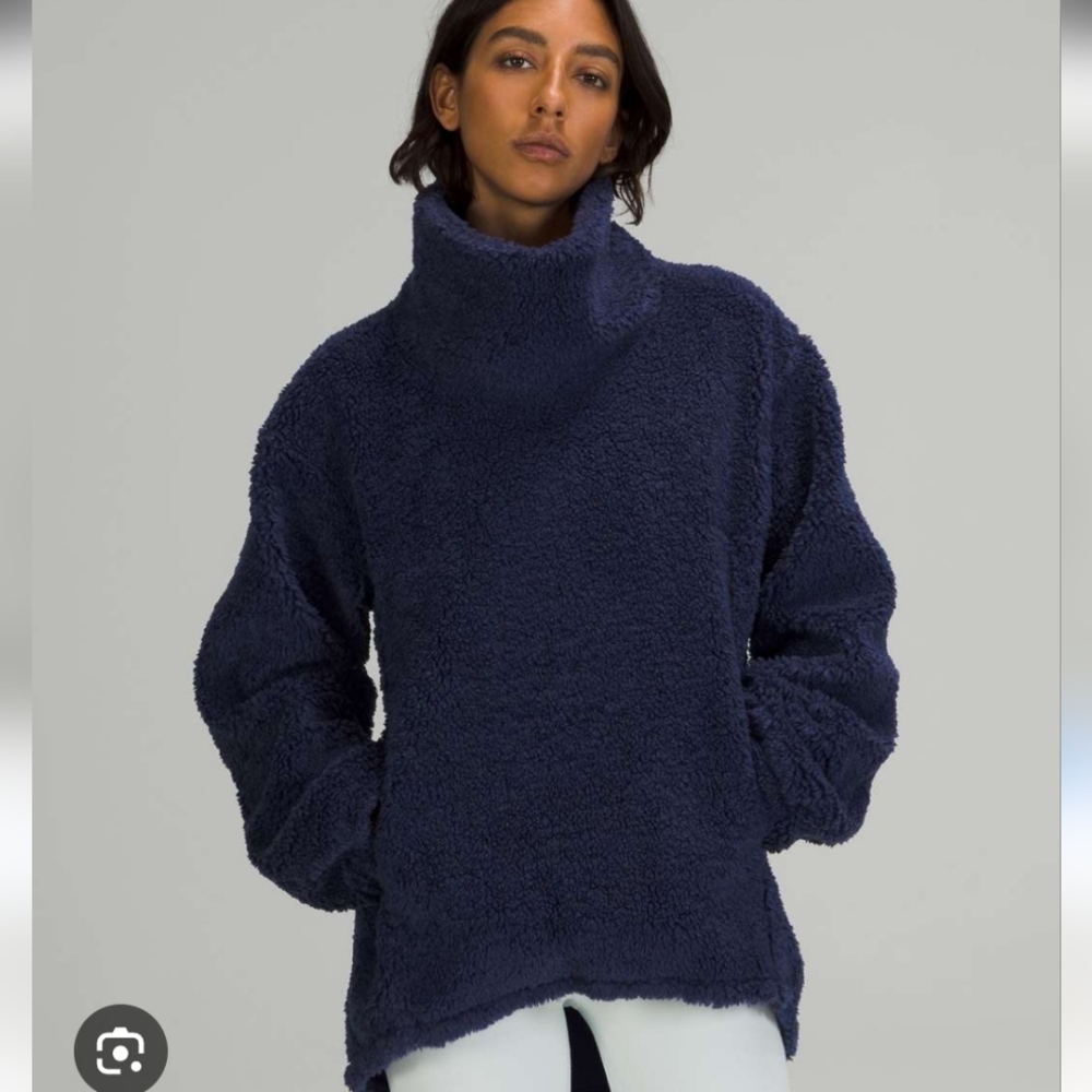 lululemon Warmth Restore Long Pullover Cozy Cowl Sweater Night Sea 6